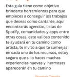 trabajo para cantantes