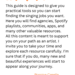 singing gigs and works